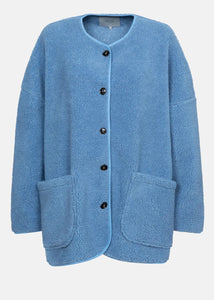 HANNAH TEDDY OVERSIZED JACKET | MID BLUE