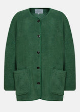 Load image into Gallery viewer, HANNAH TEDDY OVERSIZED JACKET | MID GREEN