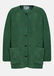 HANNAH TEDDY OVERSIZED JACKET | MID GREEN