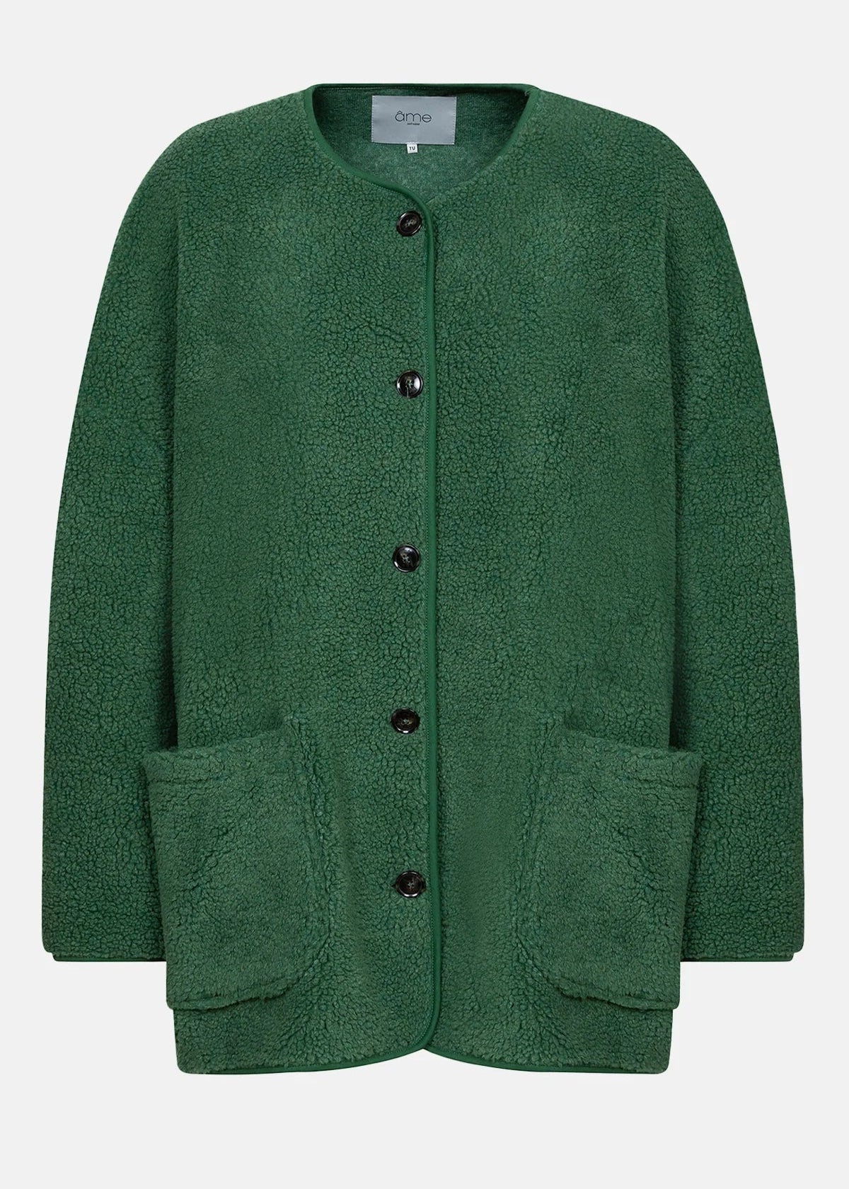 HANNAH TEDDY OVERSIZED JACKET | MID GREEN