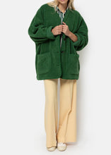 Load image into Gallery viewer, HANNAH TEDDY OVERSIZED JACKET | MID GREEN