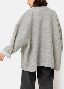 HANNAH WOOLY OVERSIZED JACKET | LIGHT GREY AME