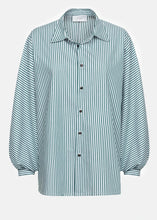 Charger l&#39;image dans la galerie, HENRIETTE SHIRT | GREEN STRIPED AME