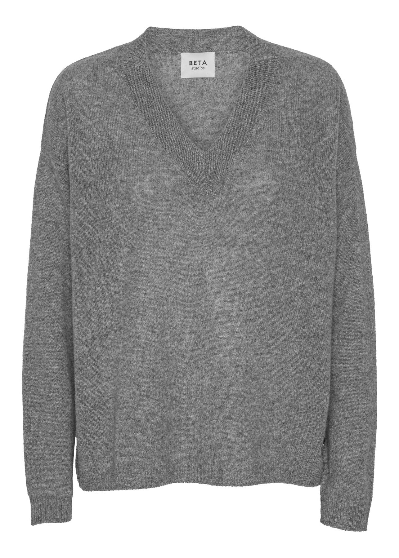 HAIMA V-NECK | GREY MELANGE