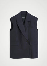 Charger l&#39;image dans la galerie, AVERILL VEST |  NAVY GREY HERSKIND