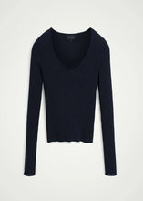 Charger l&#39;image dans la galerie, NOVA KNIT BLOUSE |  NAVY MBYM