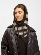 Load image into Gallery viewer, OBJMILU KNIT BALACLAVA  | SEAL BROWN STRIPES HUMUS OBJECT