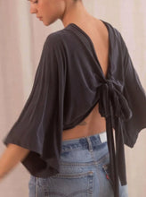 Load image into Gallery viewer, OVERSIZE WRAP TOP | SLATE  BLACK COSSAC