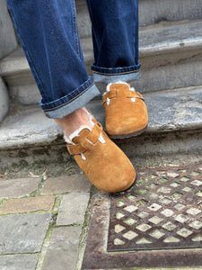 BOSTON SHEARLING SUEDE LEATHER | MINK BIRKENSTOCK