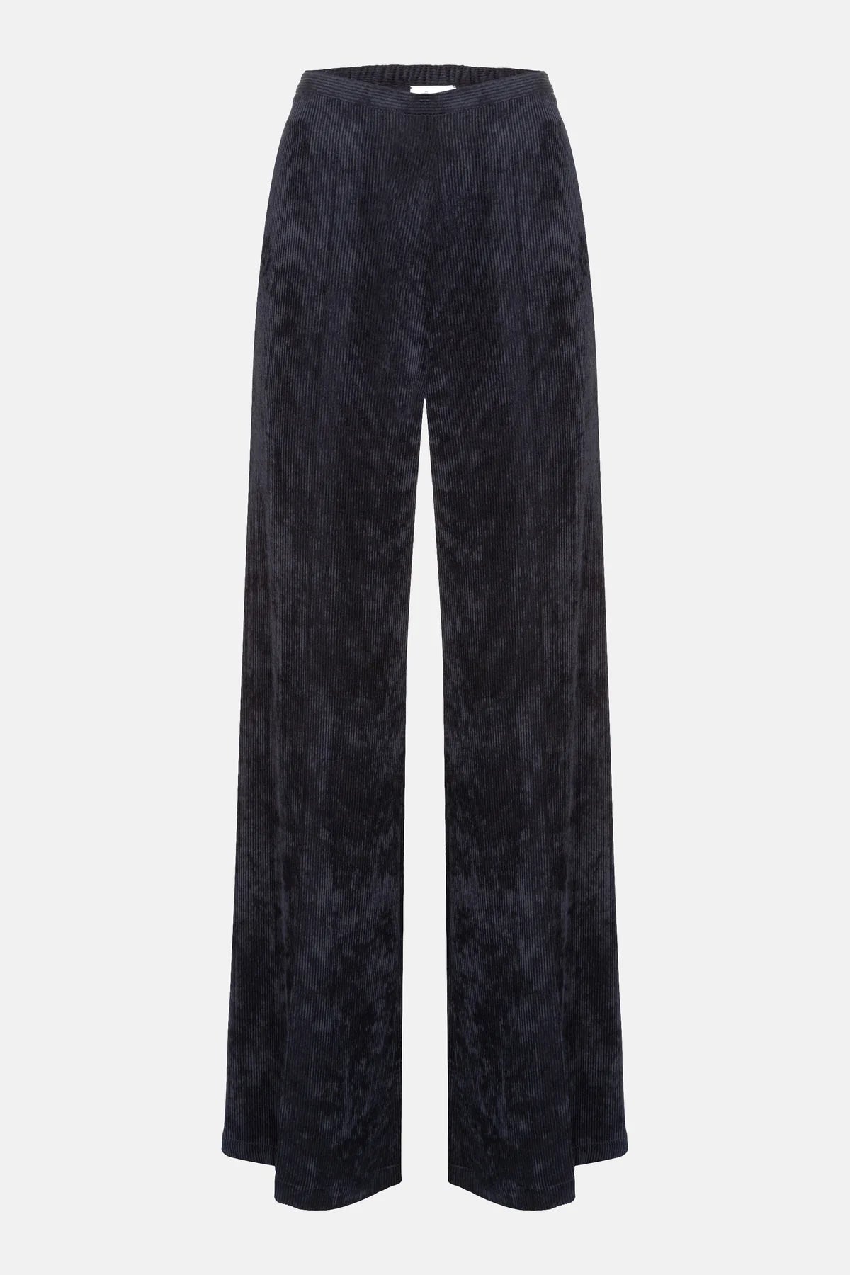 Indiana wide pants in a dark blue velvet fabric from Ame Antwerp