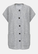 Load image into Gallery viewer, INES WOOLY SLEEVELESS JACKET | LIGHT GREY AME