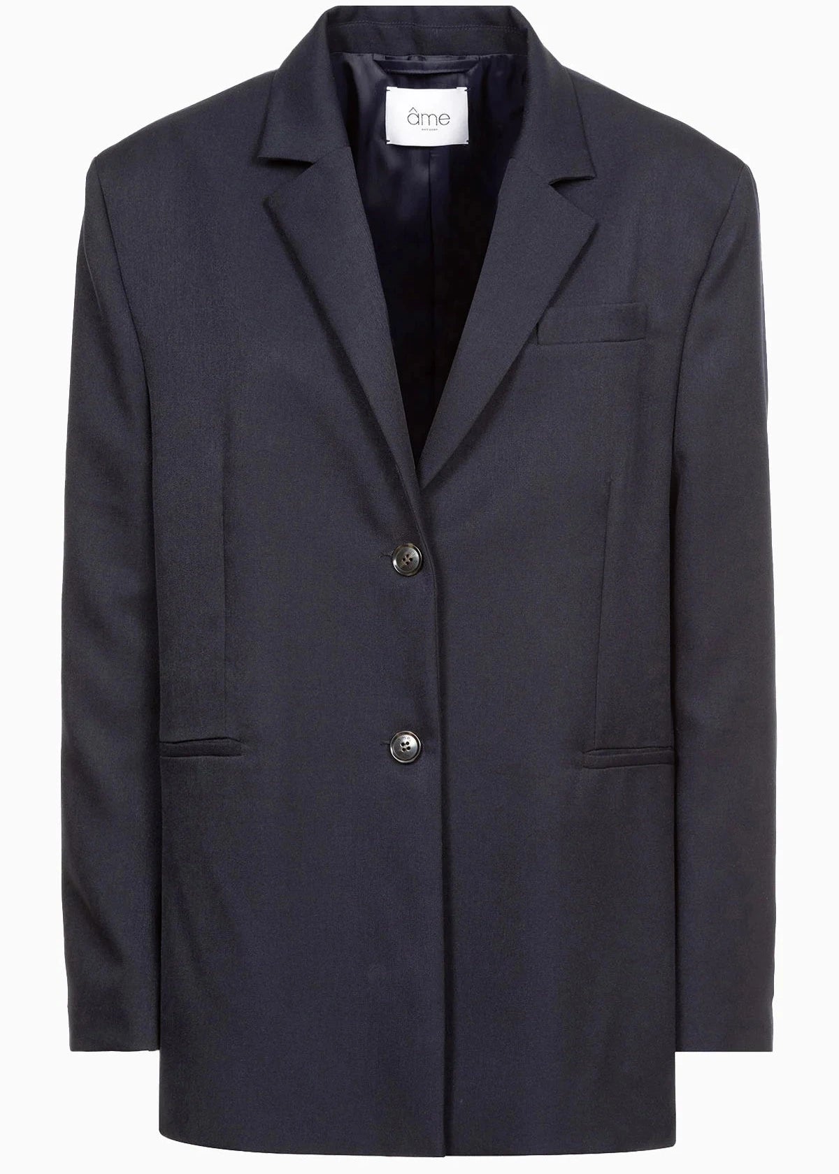 JULIAN OVERSIZED SINGLE BREASTED BLAZER | DARK BLUE AME