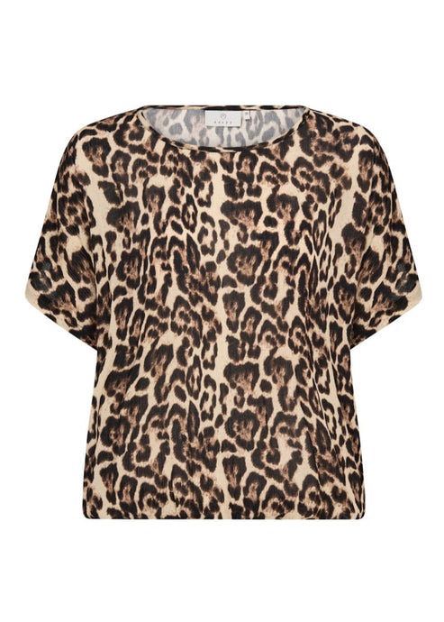 KAAMBER BLOUSE | NATUREL LEOPARD KAFFE