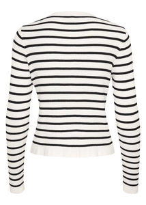 KALILIBETH STRIPE CARDIGAN | CHALK BLACK STRIPE