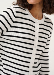 KALILIBETH STRIPE CARDIGAN | CHALK BLACK STRIPE