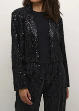 Charger l&#39;image dans la galerie, KANICOLE SEQUIN BLAZER | BLACK DEEP KAFFE