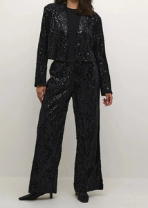 KANICOLE SEQUIN BLAZER | BLACK DEEP KAFFE