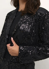 Charger l&#39;image dans la galerie, KANICOLE SEQUIN BLAZER | BLACK DEEP KAFFE