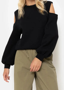 KARATE SWEATSHIRT WITH CUTOUT SHOULDERS BY AME