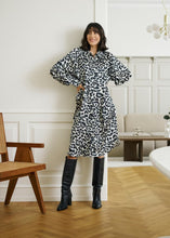 Load image into Gallery viewer, KAROXY SHIRT DRESS | WHITE BLACK LEOPARD