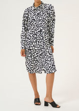 Load image into Gallery viewer, KAROXY SHIRT DRESS | WHITE BLACK LEOPARD