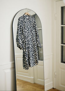 KAROXY SHIRT DRESS | WHITE BLACK LEOPARD