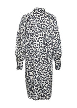 Load image into Gallery viewer, KAROXY SHIRT DRESS | WHITE BLACK LEOPARD