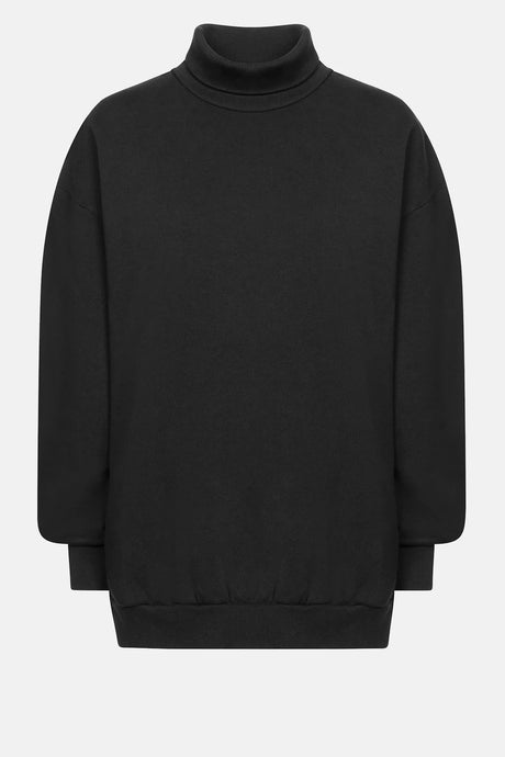 KEEP TURTLENECK OVERSIZED SWEATSHIRT  | BLACK AME