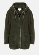 Load image into Gallery viewer, KENJI TEDDY OVERSIZED JACKET | DARK GREEN AME