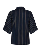 Load image into Gallery viewer, KEEN BLOUSE | MIDNIGHT PINSTRIPE