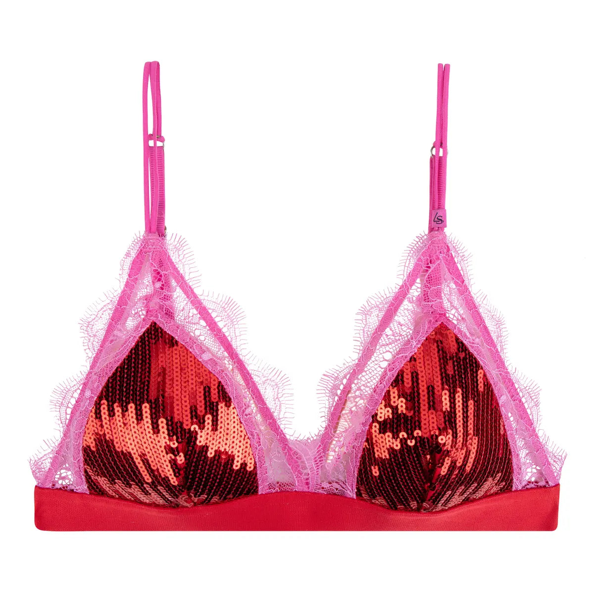 LOVE LACE BRALETTE  RED GLITTER – Mellow Concept