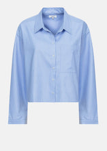 Load image into Gallery viewer, LANA CROPPED SHIRT | LIGHT BLUE AME