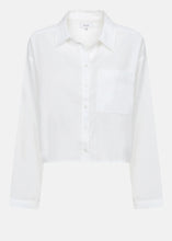 Load image into Gallery viewer, LANA CROPPED SHIRT | WHITE AME