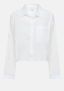 LANA CROPPED SHIRT | WHITE AME