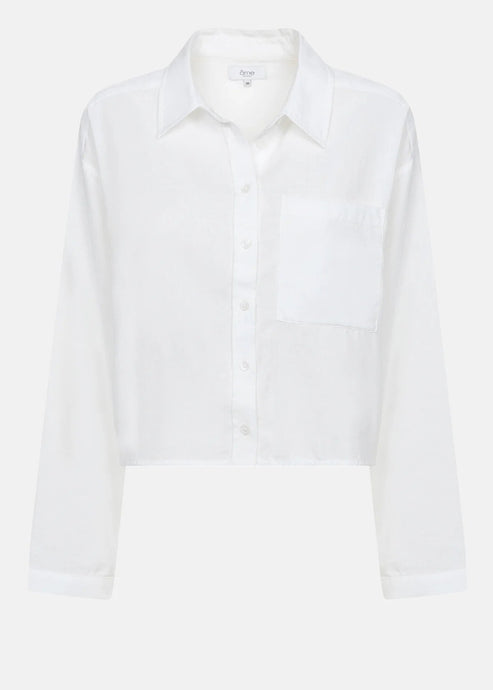 LANA CROPPED SHIRT | WHITE AME