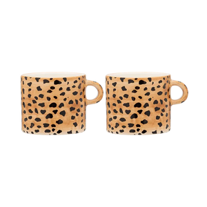 A+N LEOPARD MUG SET OF 2 | BROWN ANNA + NINA