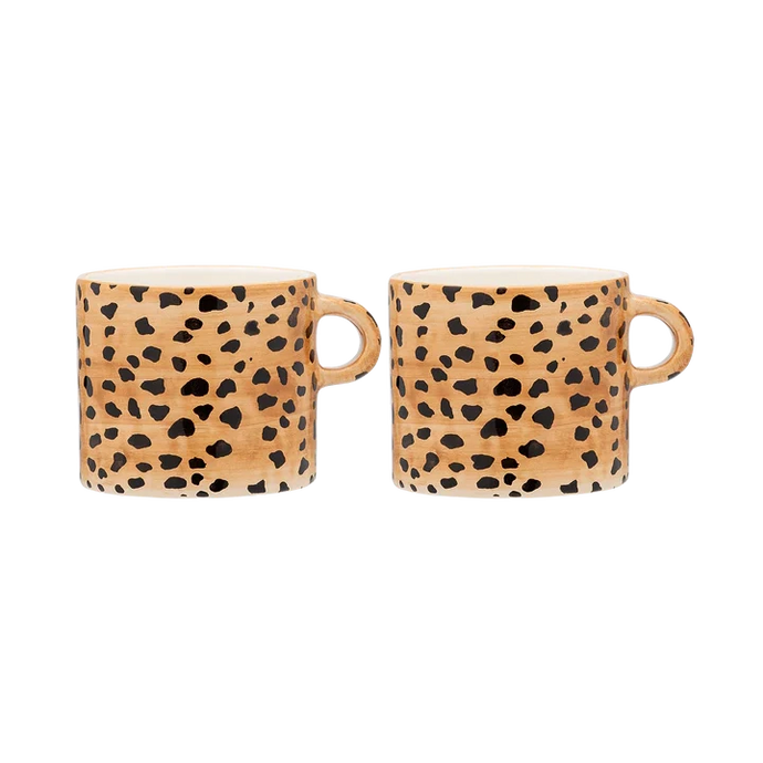 A+N LEOPARD MUG SET OF 2 | BROWN ANNA + NINA