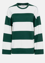 Load image into Gallery viewer, LIBERTY OVERSIZED SWEATSHIRT | GREEN STRIPED