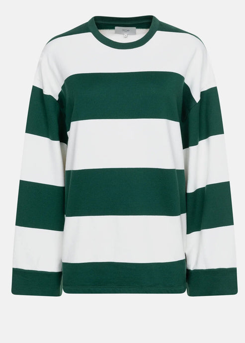 LIBERTY OVERSIZED SWEATSHIRT | GREEN STRIPED