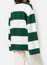 Load image into Gallery viewer, LIBERTY OVERSIZED SWEATSHIRT | GREEN STRIPED