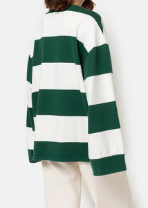 LIBERTY OVERSIZED SWEATSHIRT | GREEN STRIPED