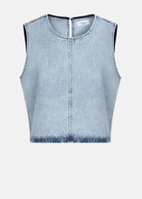 Charger l&#39;image dans la galerie, LUCY SLEEVELESS TOP | DENIM LIGHT BLUE