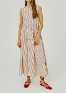 LINNA MAXI DRESS | RED STRIPES NORR