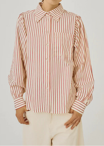 LINNA SHIRT | RED STRIPES NORR