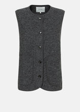 Load image into Gallery viewer, MADISON SLEEVELESS WOOL JACKET | DARK GREY AME