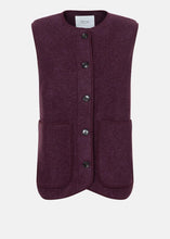 Load image into Gallery viewer, MADISON SLEEVELESS WOOL JACKET | PLUM AME
