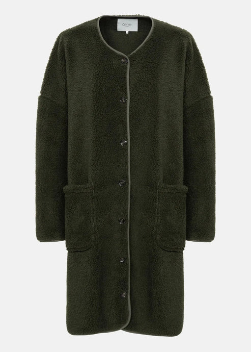 MAHAUT TEDDY OVERSIZED JACKET | DARK GREEN AME