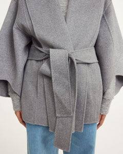 MARGITH COAT | GREY MELANGE BY MALENE BIRGER