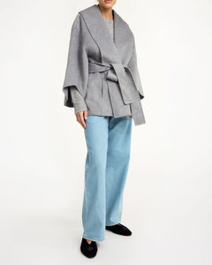 MARGITH COAT | GREY MELANGE BY MALENE BIRGER