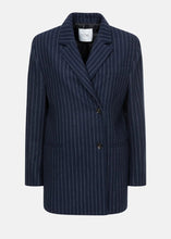Load image into Gallery viewer, MATTHEW OPEN BACK BLAZER | NAVY STRIPED AME